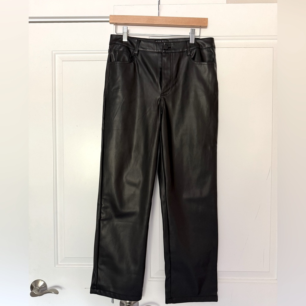 Black Faux Leather Pants